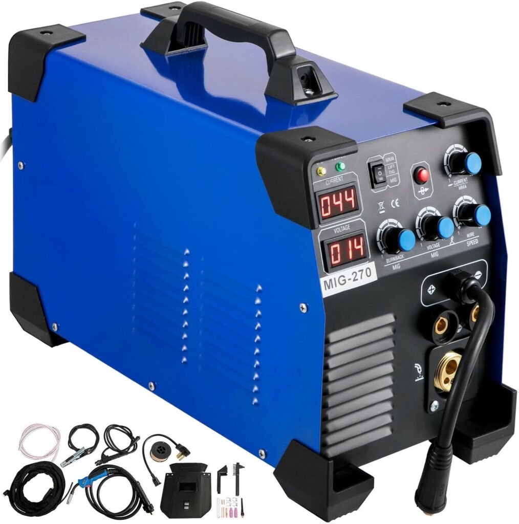 MIG MMA TIG 3 in 1 Combo Inverter Welder 270A/250A/200A/160A Welding Machine for Steel and Iron Aluminum Repairing(MIG 270A)