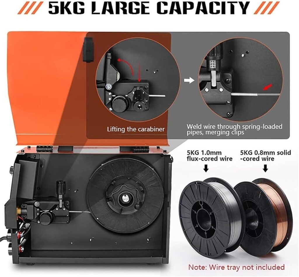MIG Welder, 3 in 1 Combo MMA/MIG/TIG Welding Machine, Supports Gasless Welding (Requires Argon Gas), Portable Welding Machine for Outdoor Welding, Steel, Iron Frame MIG Welder, 3 in 1 Combo MMA/MIG/TIG Welding Machine, Supports Gasless Welding (Requires Argon Gas), Portable Welding Machine for Outdoor Welding, Steel, Iron Frame