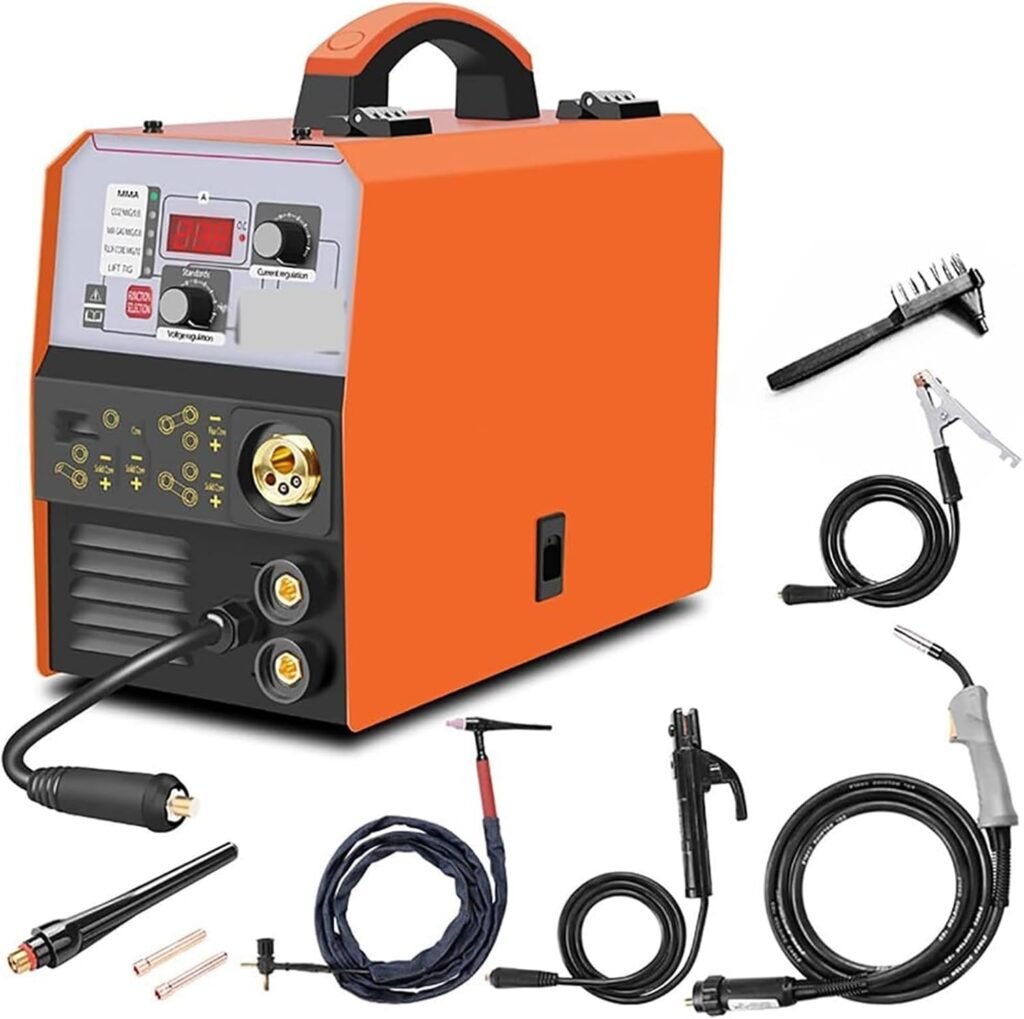 MIG Welder, 3 in 1 Combo MMA/MIG/TIG Welding Machine, Supports Gasless Welding (Requires Argon Gas), Portable Welding Machine for Outdoor Welding, Steel, Iron Frame MIG Welder, 3 in 1 Combo MMA/MIG/TIG Welding Machine, Supports Gasless Welding (Requires Argon Gas), Portable Welding Machine for Outdoor Welding, Steel, Iron Frame