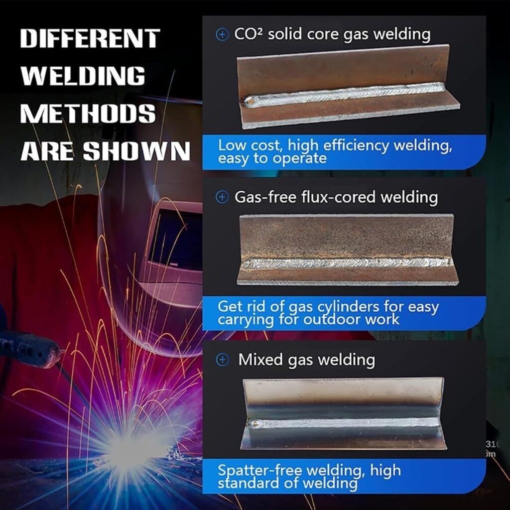 MIG Welder, 3 in 1 Combo MMA/MIG/TIG Welding Machine, Supports Gasless Welding (Requires Argon Gas), Portable Welding Machine for Outdoor Welding, Steel, Iron Frame MIG Welder, 3 in 1 Combo MMA/MIG/TIG Welding Machine, Supports Gasless Welding (Requires Argon Gas), Portable Welding Machine for Outdoor Welding, Steel, Iron Frame