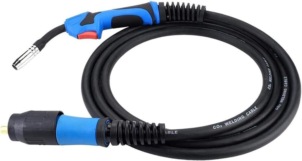 MIG Welding Torch, 180A MIG Gas Shielded Welding Torch MB15AK Euro Standard Fitting Connector 3.8M, Lightweight MIG Welder forHandling