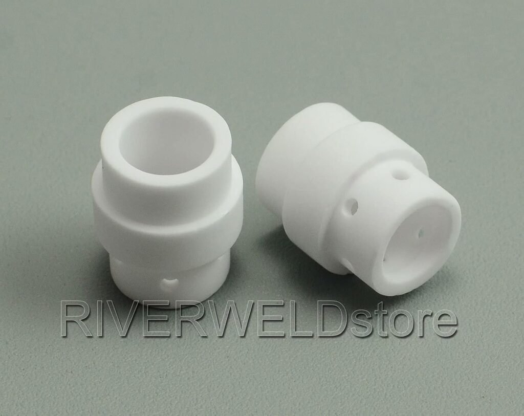 RIVERWELD MIG MAG Contact Tips M6 0.8mm 140.0051 Conical Cups Gas Nozzle 145.0080 Contact Tip Holder 142.0003 Gas Diffuser Ceramic 012.0183 for 24KD MB24 Co² Welding Torch 32pcs