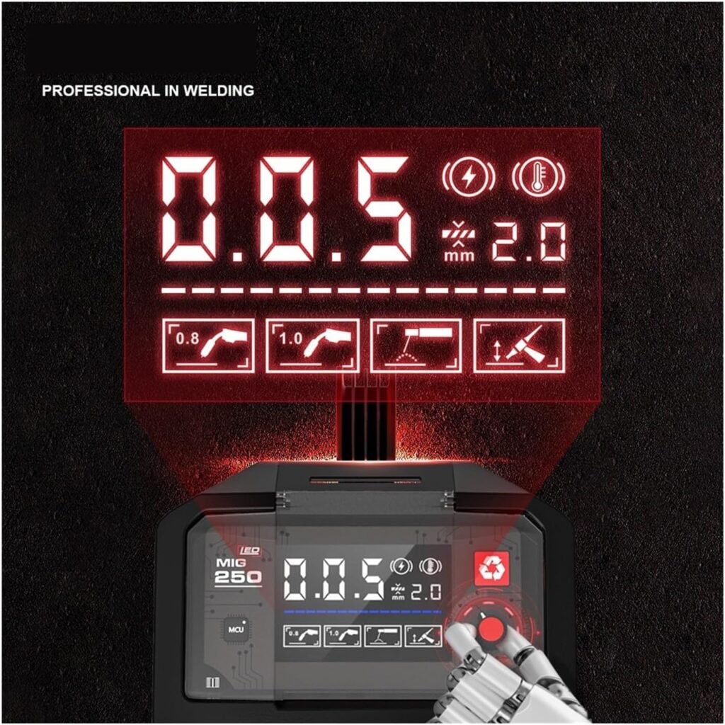Semi-Automatic Welding Machine Lift TIG MMA MIG 3 in 1 Gasless MIG Welder for Household MIG-250ME(MIG-250MINI LED)