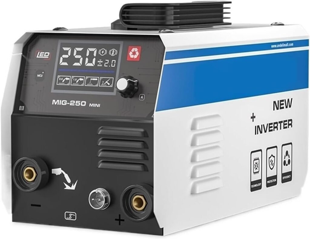 Semi-Automatic Welding Machine Lift TIG MMA MIG 3 in 1 Gasless MIG Welder for Household MIG-250ME(MIG-250MINI LED)