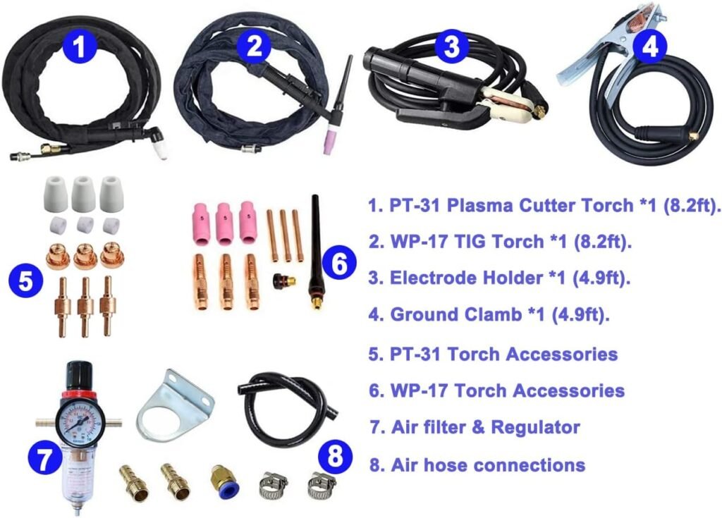 TIG/MMA Air Plasma Cutter - Tosense CT312 3 in 1 Combo Welding Machine,120A TIG/MMA, 30A ARC Plasma Cutter Dual Voltage 220V/110V TIG/MMA Air Plasma Cutter - Tosense CT312 3 in 1 Combo Welding Machine,120A TIG/MMA, 30A ARC Plasma Cutter Dual Voltage 220V/110V