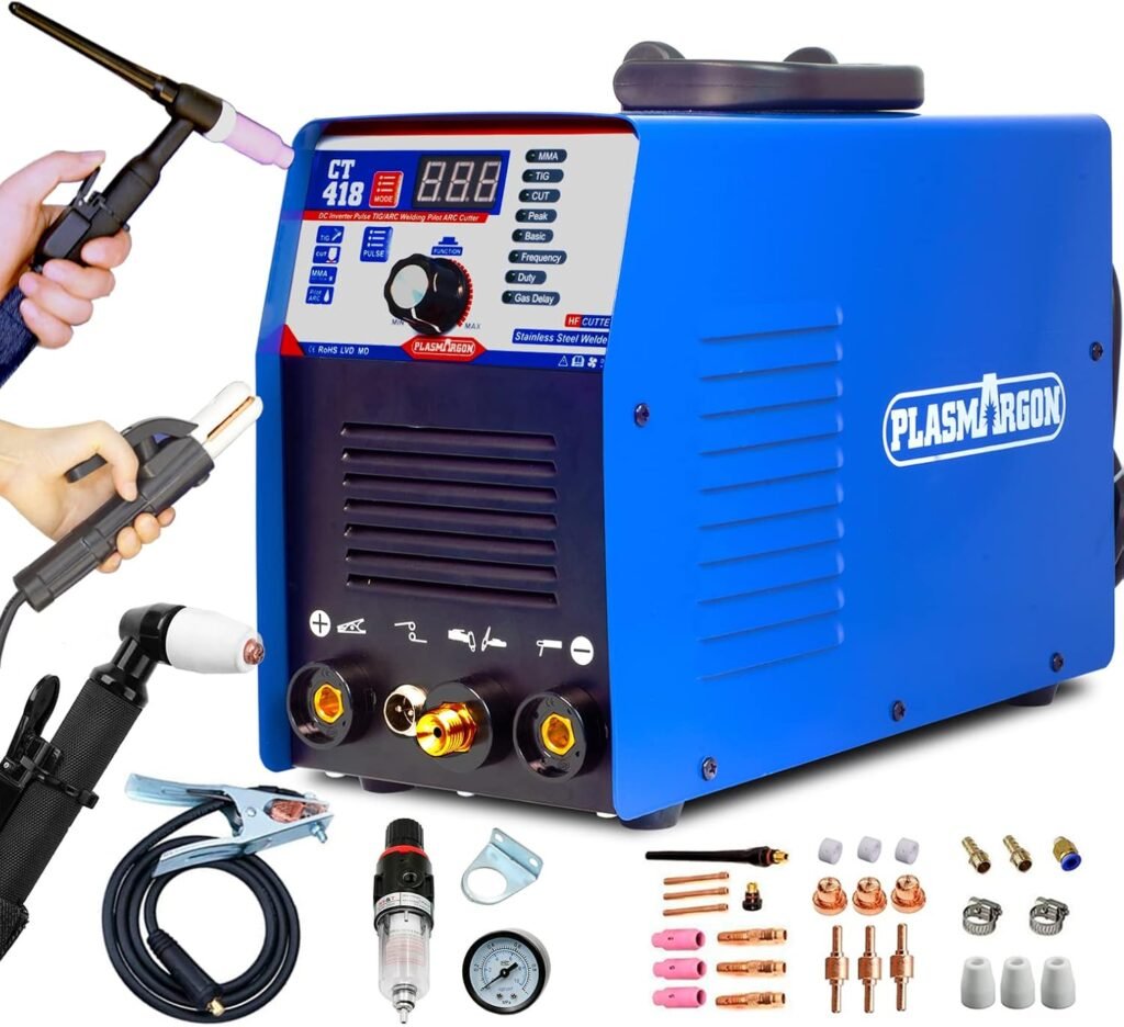 TIG/MMA Air Plasma Cutter - Tosense CT312 3 in 1 Combo Welding Machine,120A TIG/MMA, 30A ARC Plasma Cutter Dual Voltage 220V/110V TIG/MMA Air Plasma Cutter - Tosense CT312 3 in 1 Combo Welding Machine,120A TIG/MMA, 30A ARC Plasma Cutter Dual Voltage 220V/110V