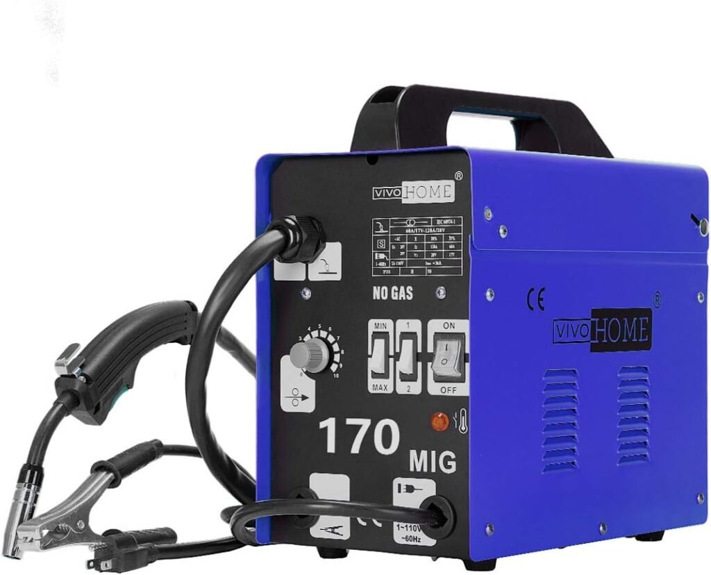 VIVOHOME MIG 150A Welder Flux Core Wire Automatic Feed Welding AC Welder Gasless Machine Free Mask NO Gas