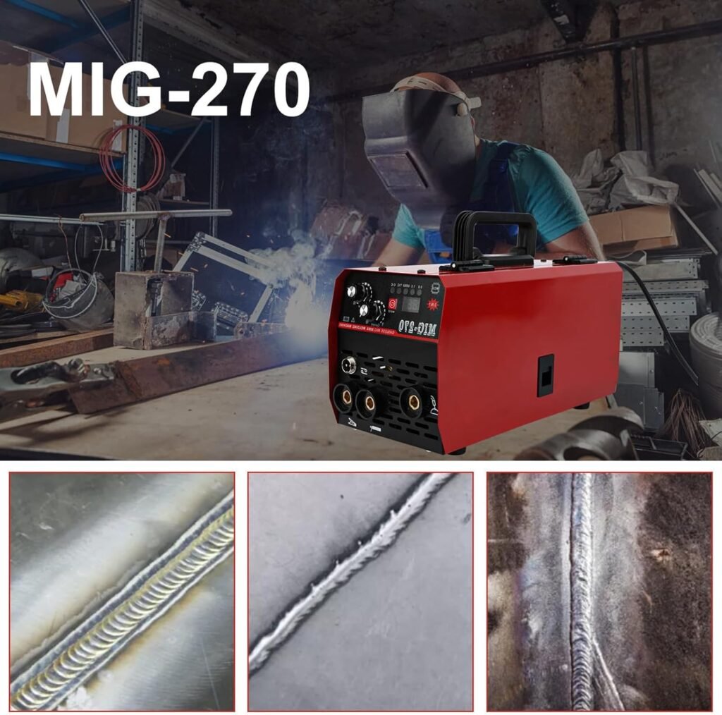 Welding Machine MIG TIG MMA Inverter Welder 220V IGBT Gasless Self-Protecting 30-270A Adjustable Stick Welder with Mask, Dual Voltage Compatible Welding Machine MIG TIG MMA Inverter Welder 220V IGBT Gasless Self-Protecting 30-270A Adjustable Stick Welder with Mask, Dual Voltage Compatible