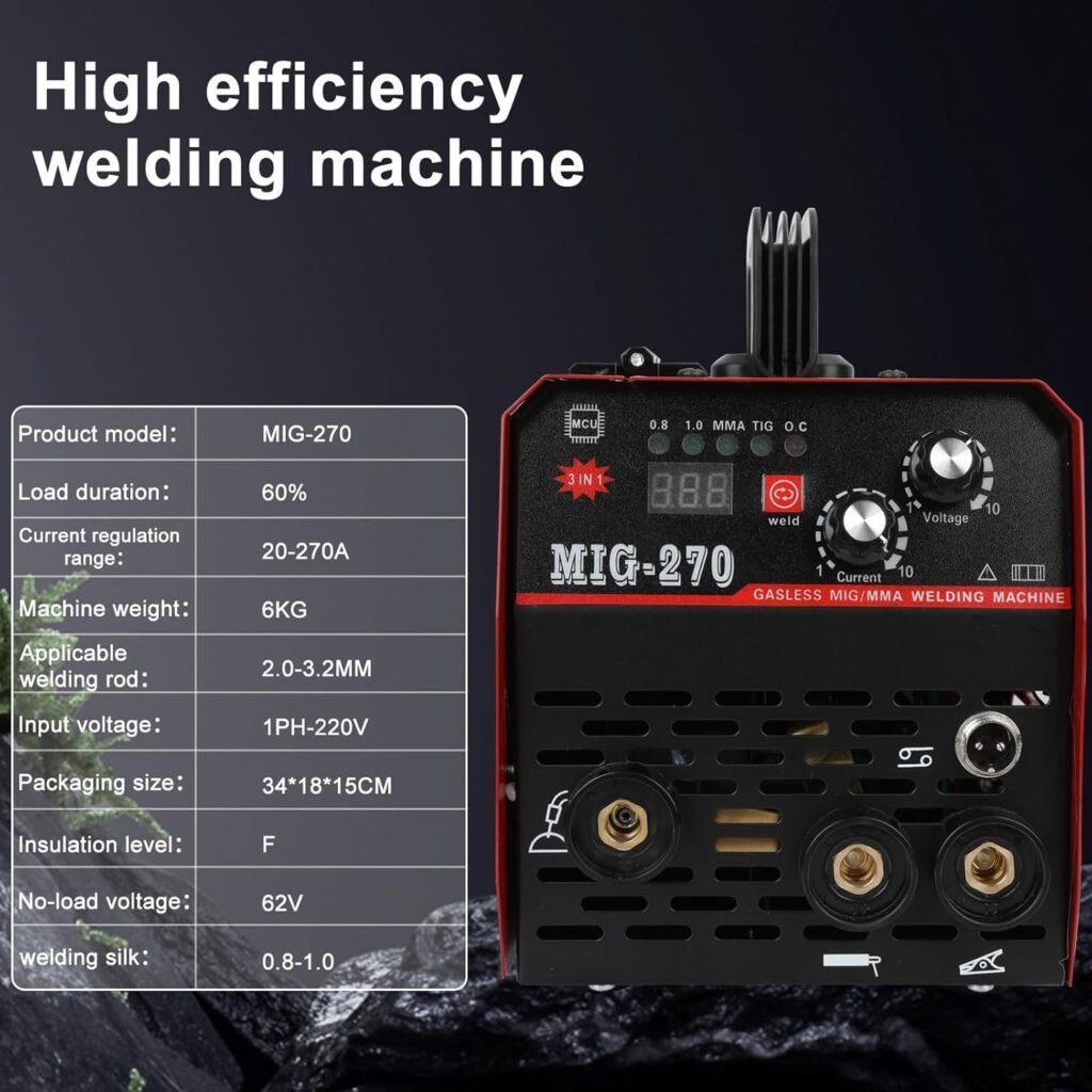 Welding Machine MIG TIG MMA Inverter Welder, AdjustableStick Welder, Gasless, Self-Protecting with Welding Mask, Dual Voltage Support Welding Machine MIG TIG MMA Inverter Welder, AdjustableStick Welder, Gasless, Self-Protecting with Welding Mask, Dual Voltage Support
