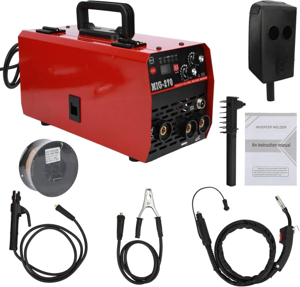 Welding Machine MIG TIG MMA Inverter Welder, AdjustableStick Welder, Gasless, Self-Protecting with Welding Mask, Dual Voltage Support Welding Machine MIG TIG MMA Inverter Welder, AdjustableStick Welder, Gasless, Self-Protecting with Welding Mask, Dual Voltage Support