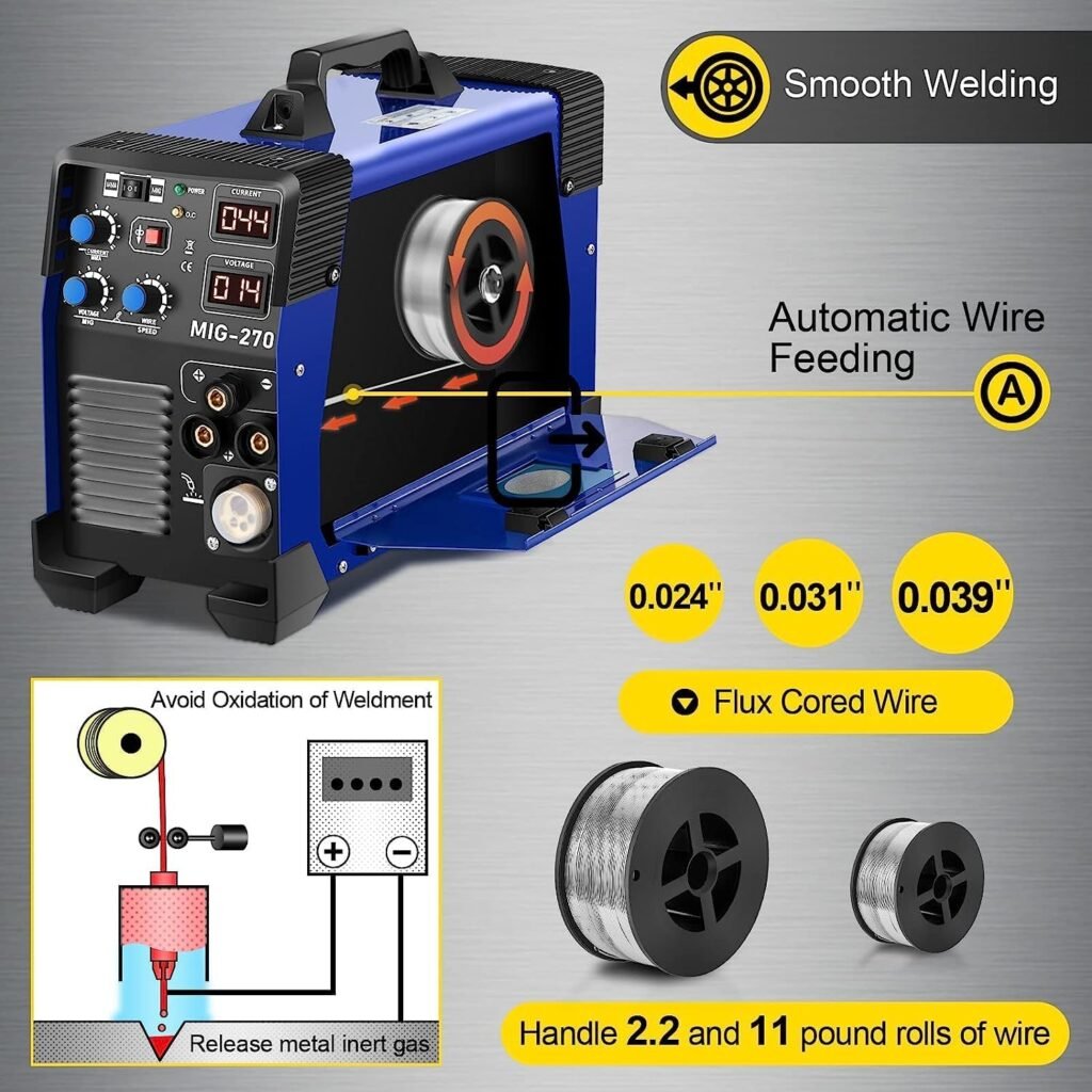 XNYXLPP Welder, Welding Machine, 3 In 1 Combination MMA/MIG/Lift TIG Welder, MIG-200 Portable Welder, Wire Gas Welder Welding Equipment