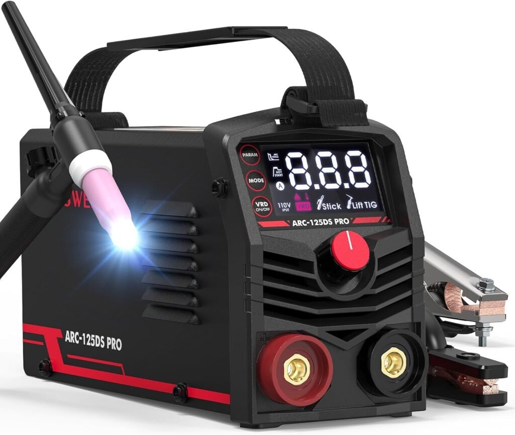 YESWELDER 205Amp Stick Welder Large LED Display with Lift TIG Torch, Digital Inverter IGBT ARC Welding Machine, 110V/220V Dual Voltage Hot Start Portable MMA Welder Machine, Arc force
